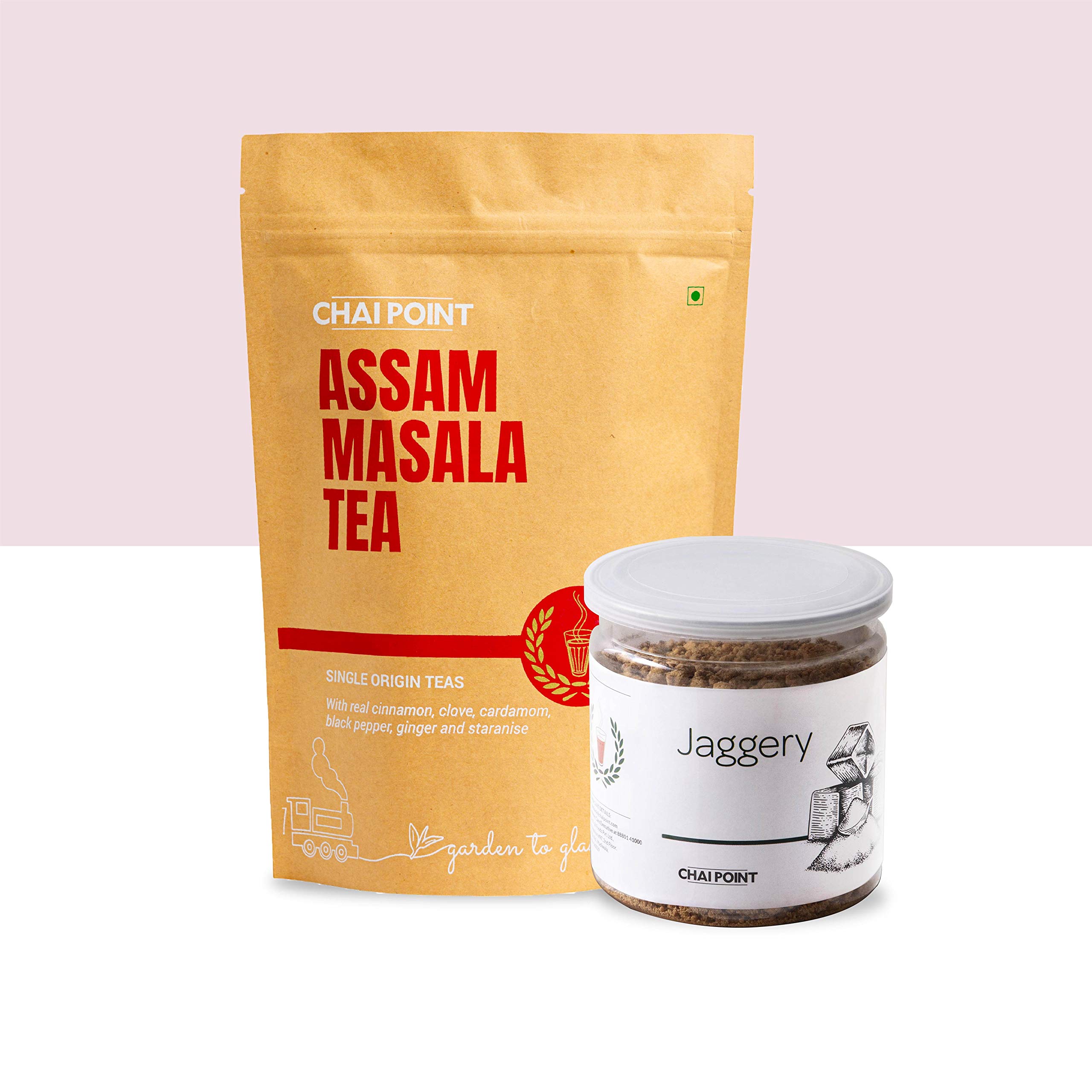 Chai Point Combo – Assam Masala Tea (200g) + Jaggery Powder (250g) | Authentic Spiced Chai with Natural Sweetener | 100% Natural & Preservative-Free
