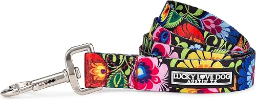 Lucky Love Dog Leash, Beautiful Vivid Patterns, Durable & Long