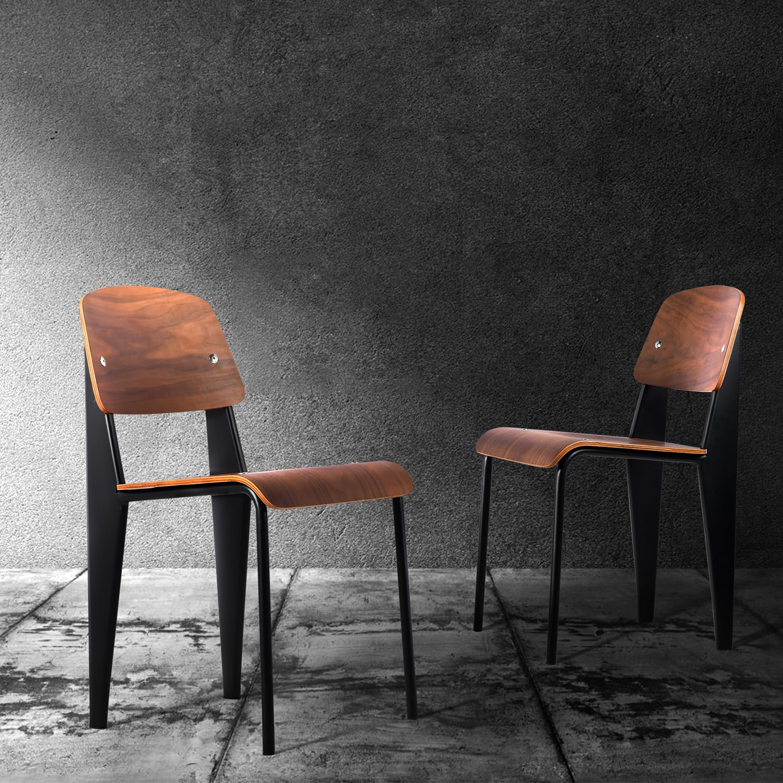 Amazon.com: LOKKHAN Jean Prouve Standard Dining Chairs, Vintage 