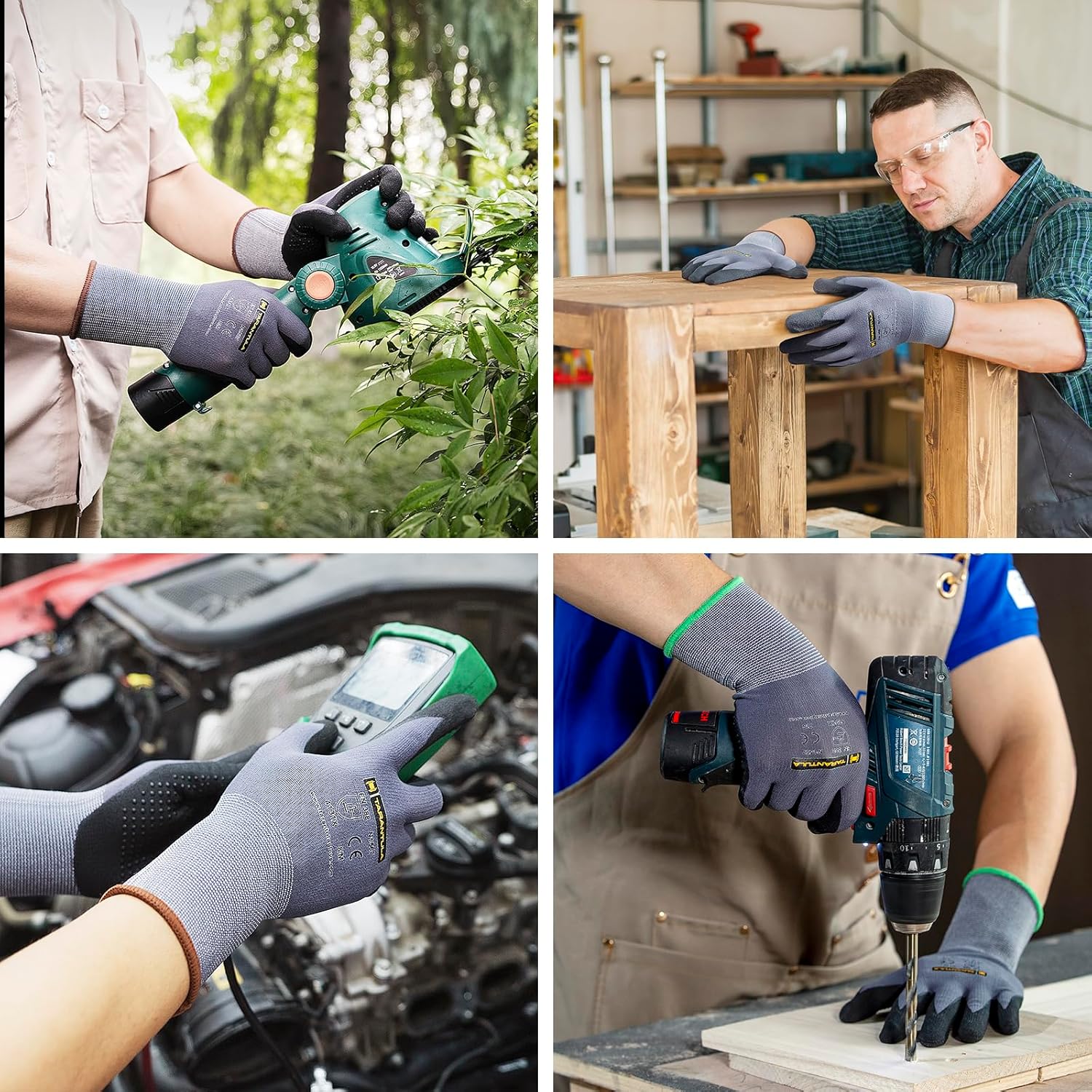 Tarantula Safety Work Gloves MicroFoam Nitrile Coated 12 Pairs,Endurance Seamless Knit Nylon,Dots on Palm,Dot Grip Gloves,X-Lagre - Image 8