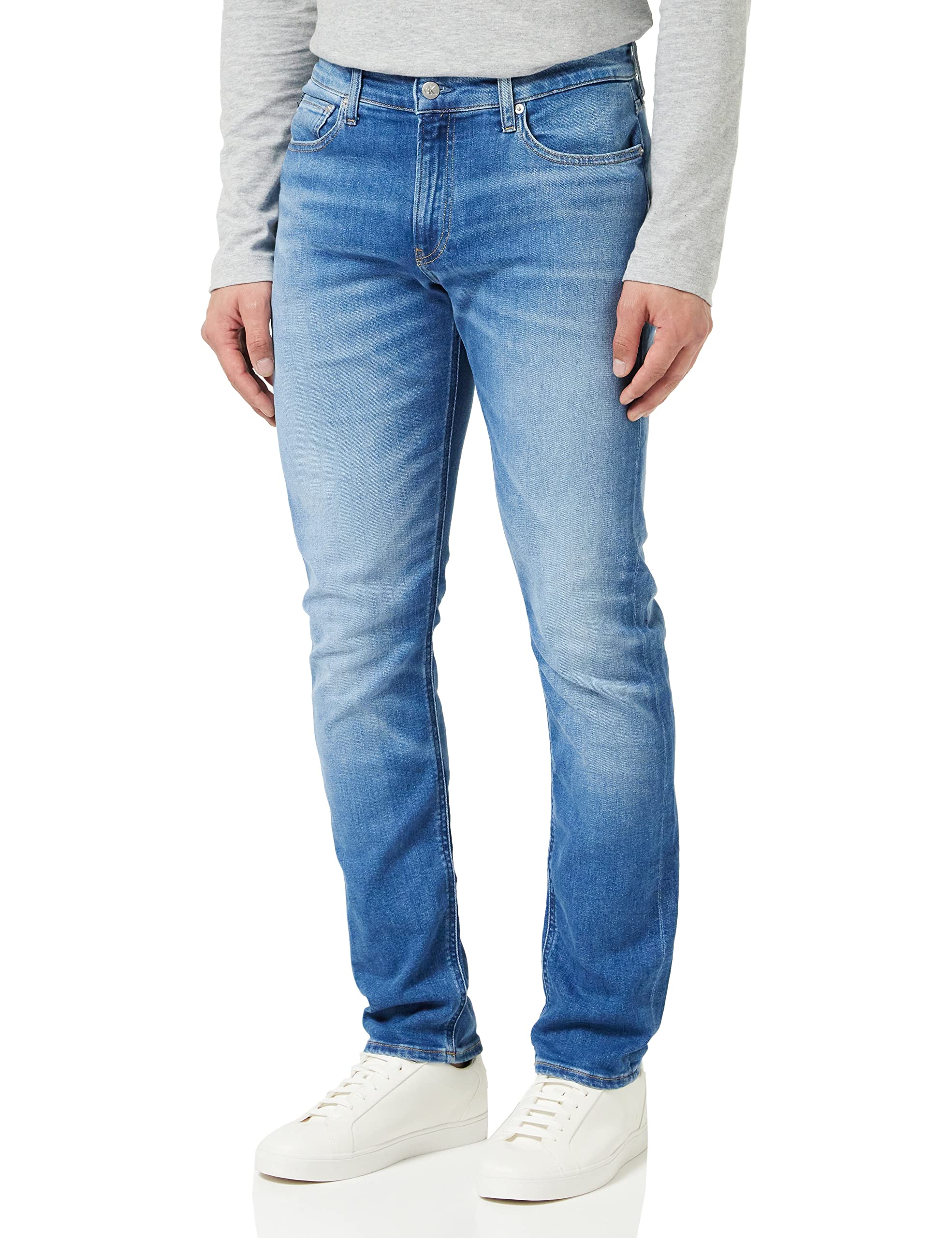 Calvin Klein Jeans Men's Slim J30J323685 Pants, Denim (Denim Medium), 32W / 34L