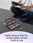 JSAUX Cas de carte de jeu pour Nintendo Switch 2 (2025), Commutateur OLED & Lite, 40-Slot Support de stockage de Shell dur pour 40 Cartouches de jeu & Micro SD Cartes, carte de jeu de voyage compacte Boîte organisatrice - noir