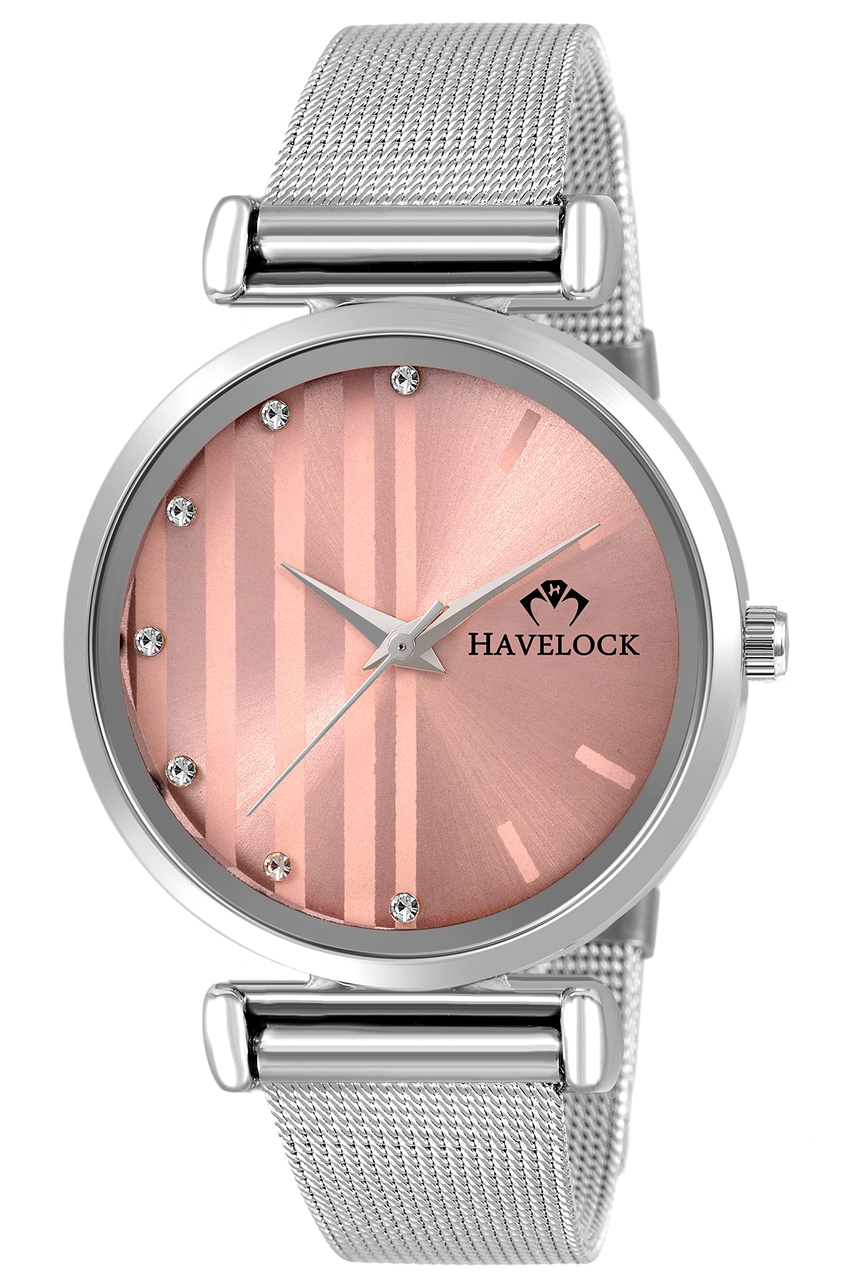 HAVELOCK Analog Pink Dial Womens & Girls Watch (Stainless Steel, Silver Color Strap) (B09LCDD3F9) Amazon Price History, Amazon Price Tracker