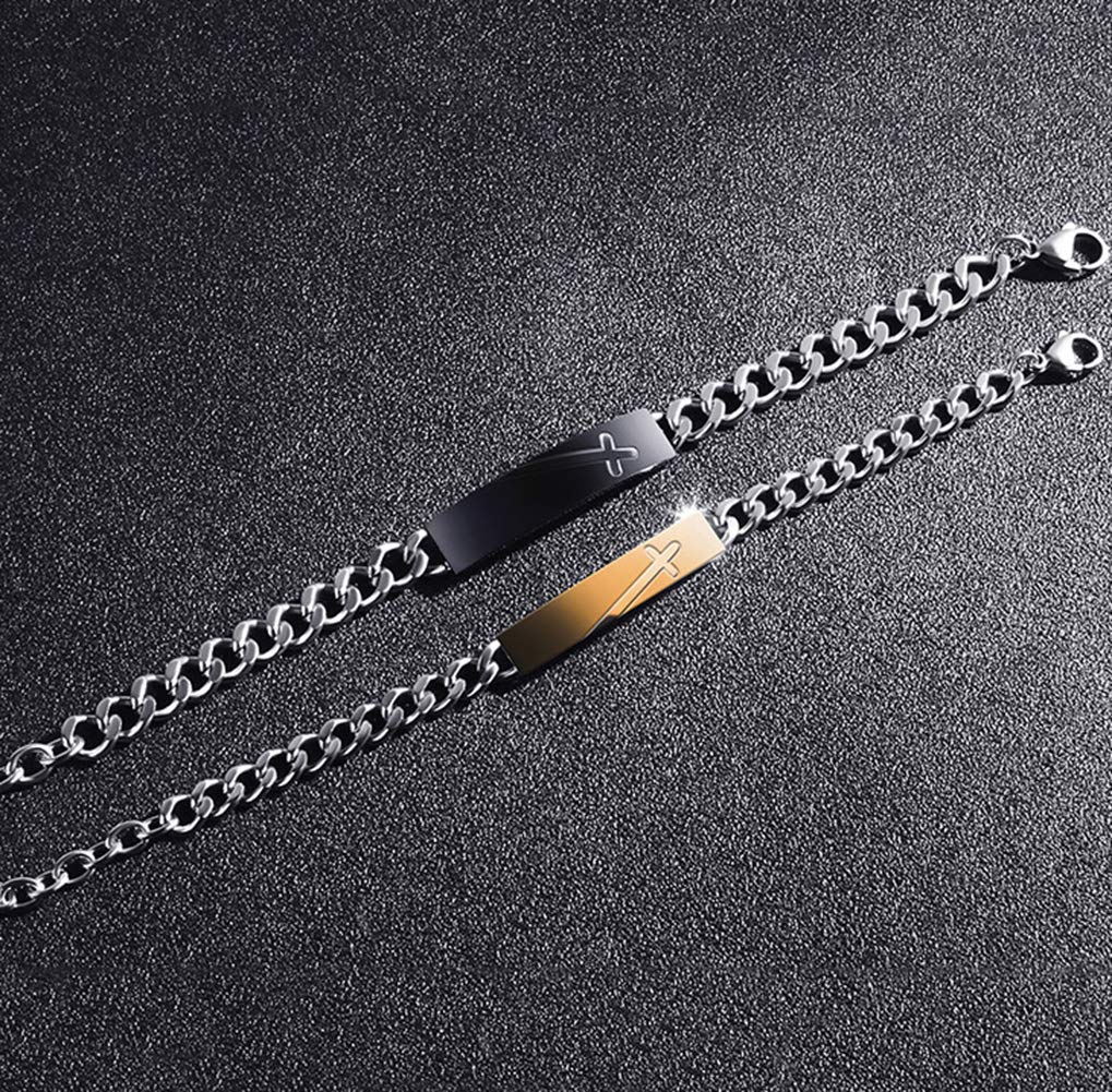 Mode Paar Titan Stahl Armband, Herren Frauen Persönlichkeit Handgelenk Poliert Panzerkette, Exquisiter Schmuck Armreifen Geschenk Exquisit