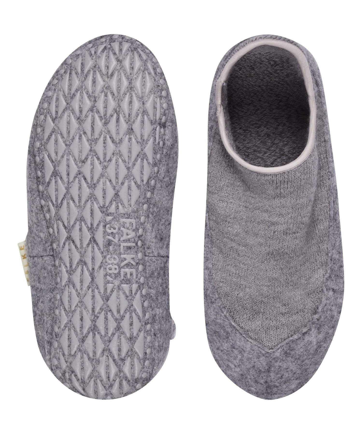 FALKE Damen Cosyshoe Invisible Stoppersocken atmungsaktive klimaregulierende geruchshemmende Wolle rutschhemmende Noppen auf der Filzsohle Füßlinge komfortabel warm Plüsch bequem 1 Paar