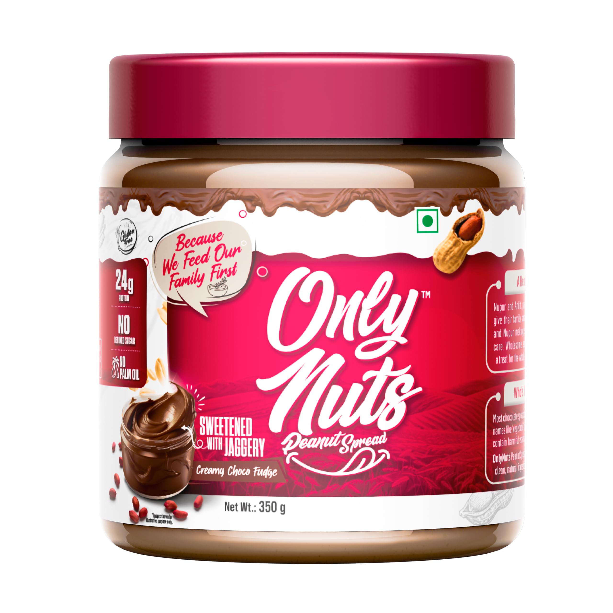 DC Doctors Choice High Protein Peanut Butter, Dark Chocolate Flavour, Whey Added, Gluten-Free, Zero Trans Fat, Vegan, Creamy Spread (350 g (Pack of 1), Chocolate Fudge Creamy)-image-31
