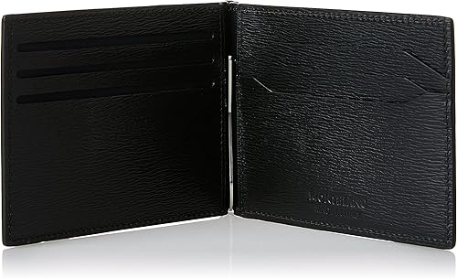 Miniatura 4 de MONTBLANC Meisterstuck 4810 - Cartera de 6 tarjetas de piel negra con clip para dinero, Negro -