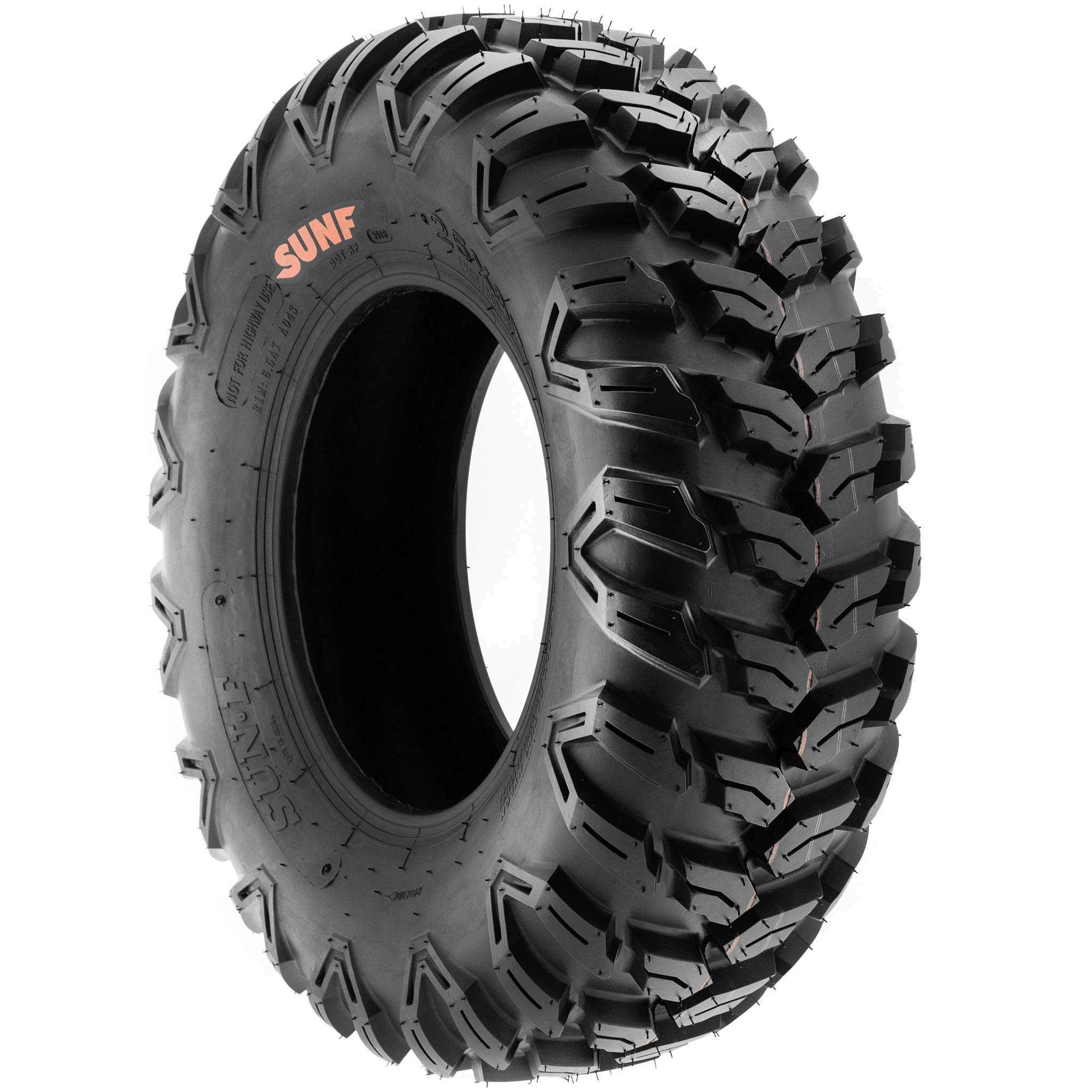 SunF A043 25x8-12 & 25x10-12 Sport-Performance XC ATV UTV Quad Reifen Gelände Radialreifen 6PR TL 63N E4, Satz von 4 Stück