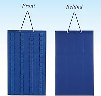 Vista 4 de Organizador de almacenamiento colgante para autos de juguete, vitrina de fieltro con capacidad para 60 autos de juguete (sin accesorios) (azul)