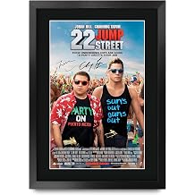 HWC Trading 22 Jump Street Jonah Hill, Channing Tatum 16 x 12 inch Framed Gifts Printed Poster Signed Autograph Picture for Movie Memorabilia Fans - 16" x 12" Framed