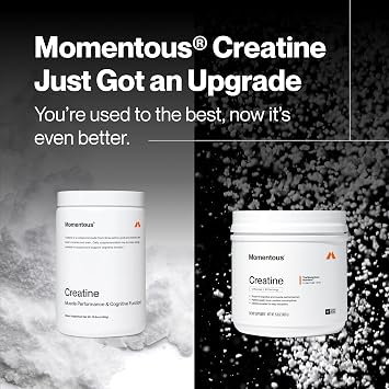 Momentous Creatine Monohydrate Powder - Creatine Powder - Supports Strength, Lean Muscle, Recovery for Men & Women - NSF Certified for Sport - 5 g per Serving - 90 Servings