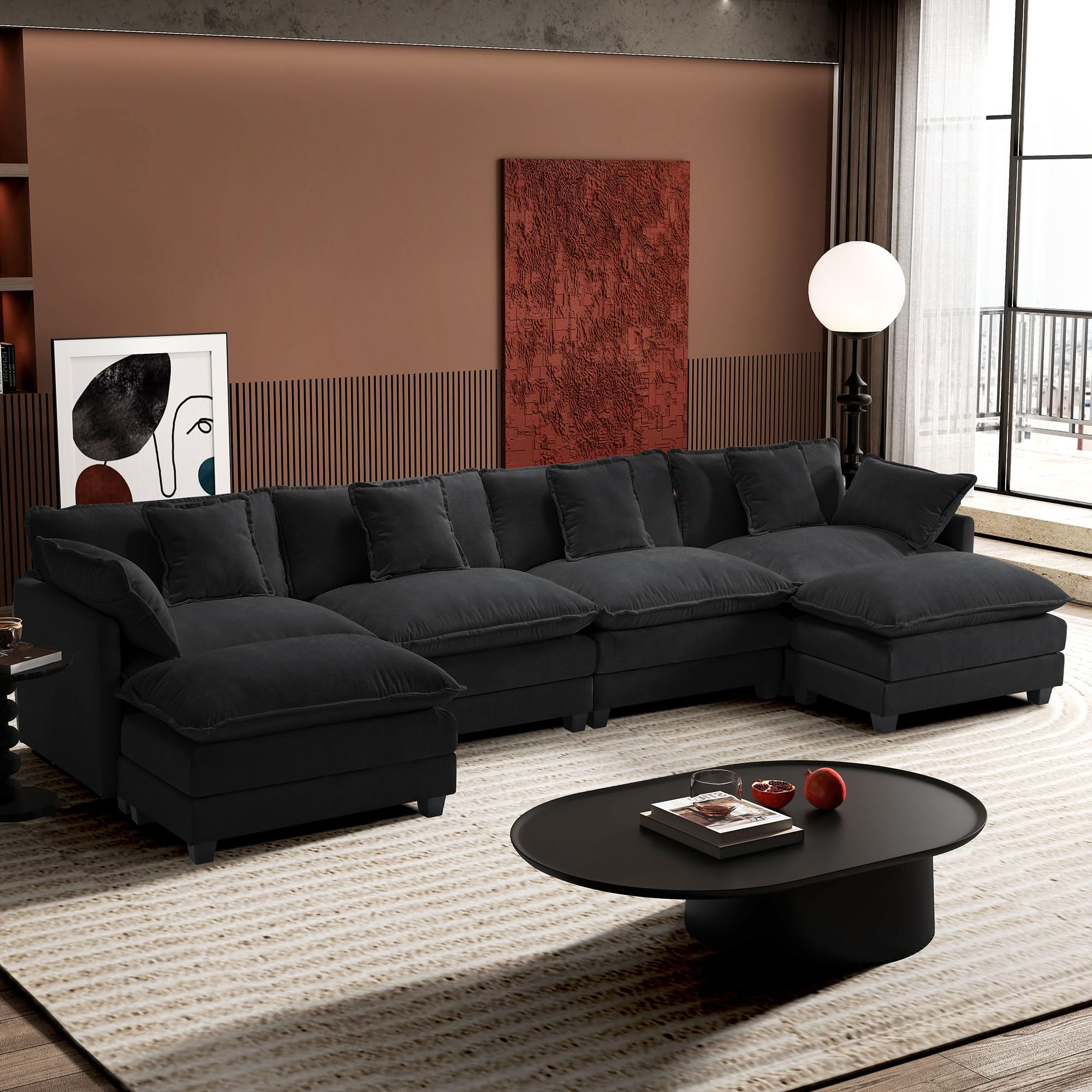 Ihanherry 146" UShaped Modern Sofa Modular Sectional Cloud