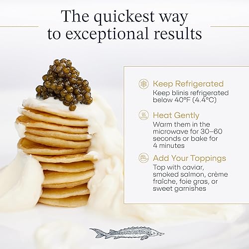 Miniatura 3 de Mini Blinis de cóctel ruso 2 paquetes (36 piezas) cada paquete. Extra fino, delicado en sabor y textura, perfecto para maridar con caviar.