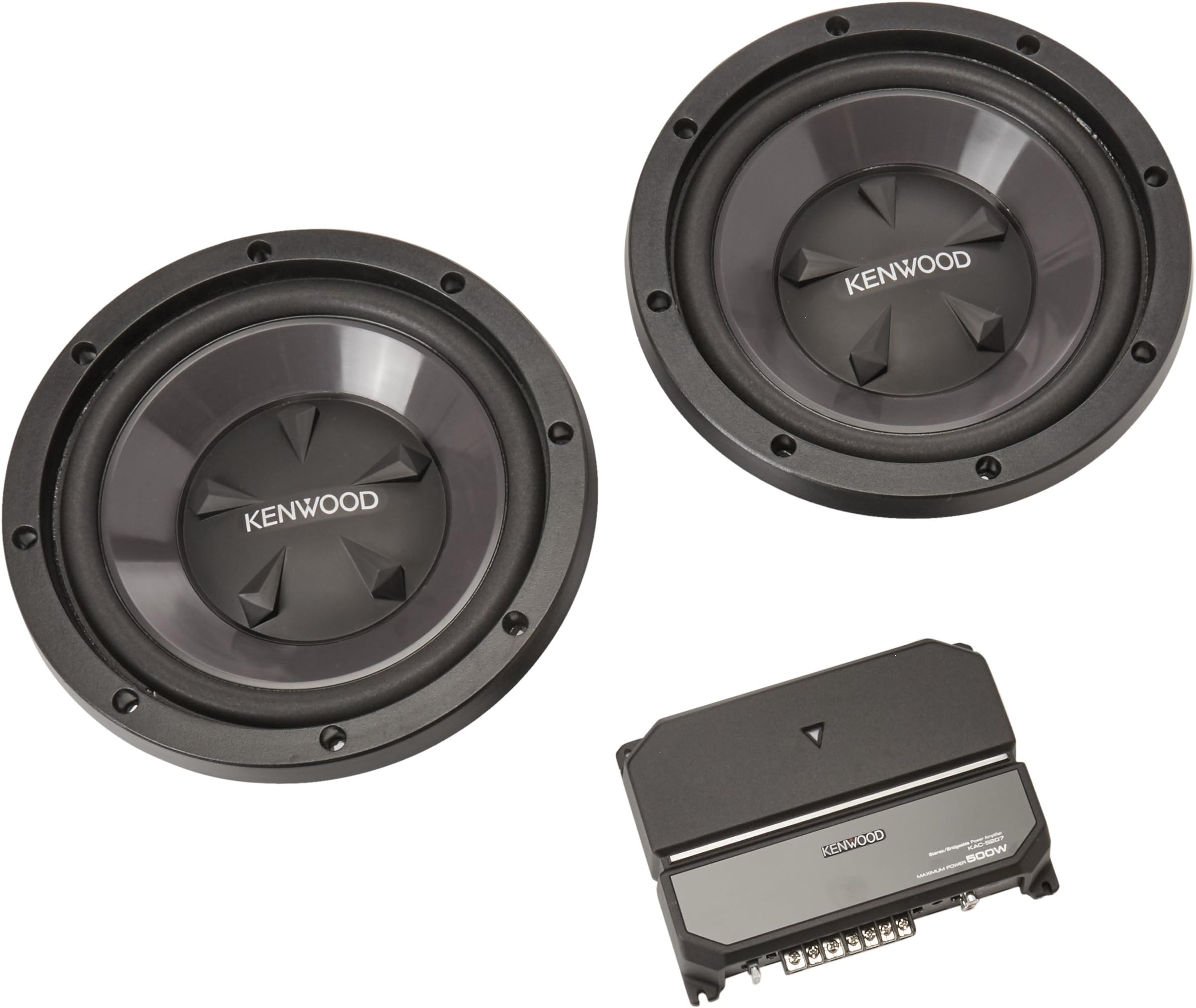 Kenwood Pw1221 12 Bass Party Pack (Kac-5207 2-Channel Amp & 2 Kfc-W112s Subwoofers)