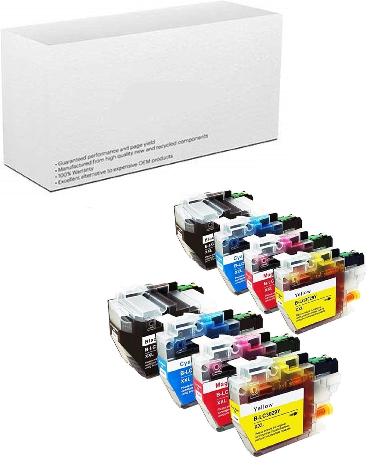 AM-Ink Compatible Ink Cartridge Replacement for Brother LC3029 XXL LC 3029 for MFC-J6935DW MFC-J5830DW MFC-J6535DW MFC-J5930DW MFC-J5830DWXL MFC-J6535DWXL 8 Pack