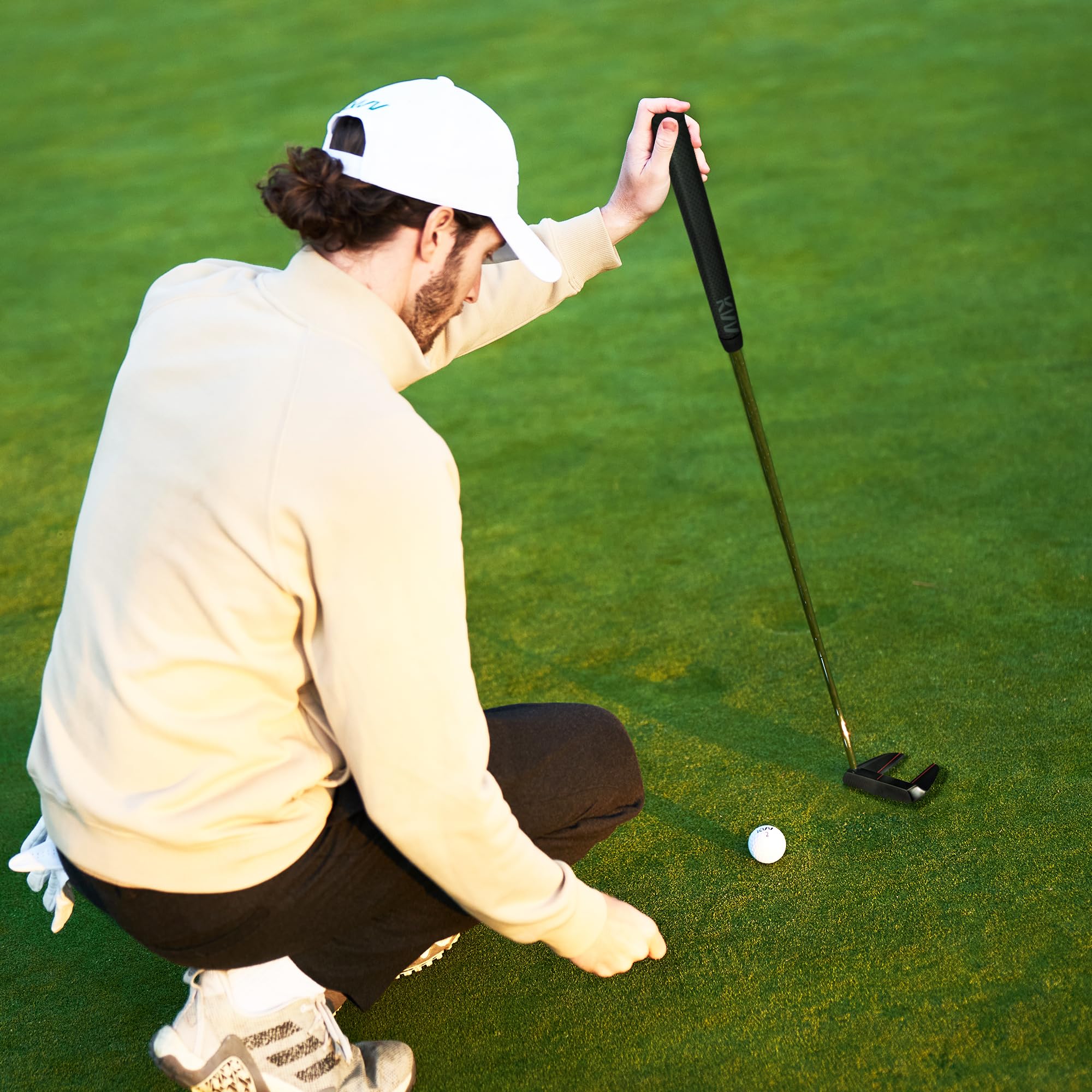 KVV Golf Putter für Herren & Damen, Rechtshänder Golfschlägerputter mit Ausrichtungshilfe, Premium-Griff und CNC gefräster Schlagfläche