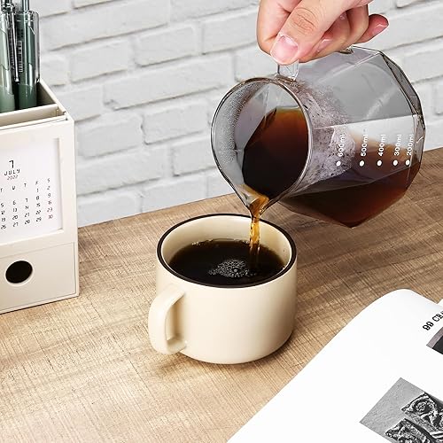 Miniatura 5 de Cafetera para verter sobre café, jarra de vidrio de borosilicato de 20 onzas con 100 filtros de papel tamaño 02, mango de nogal y tapa de vidrio,