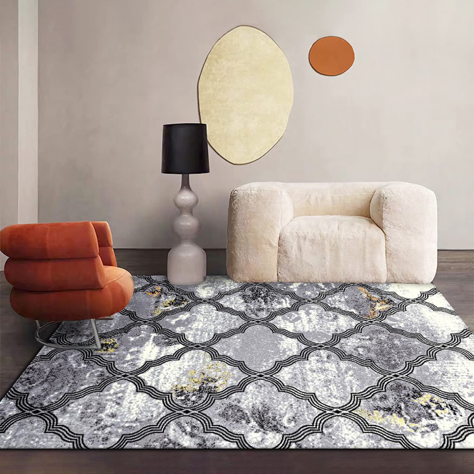 ラグ カーペット 幾何学柄 エスニック ラグマット 滑り止め 床暖房対応