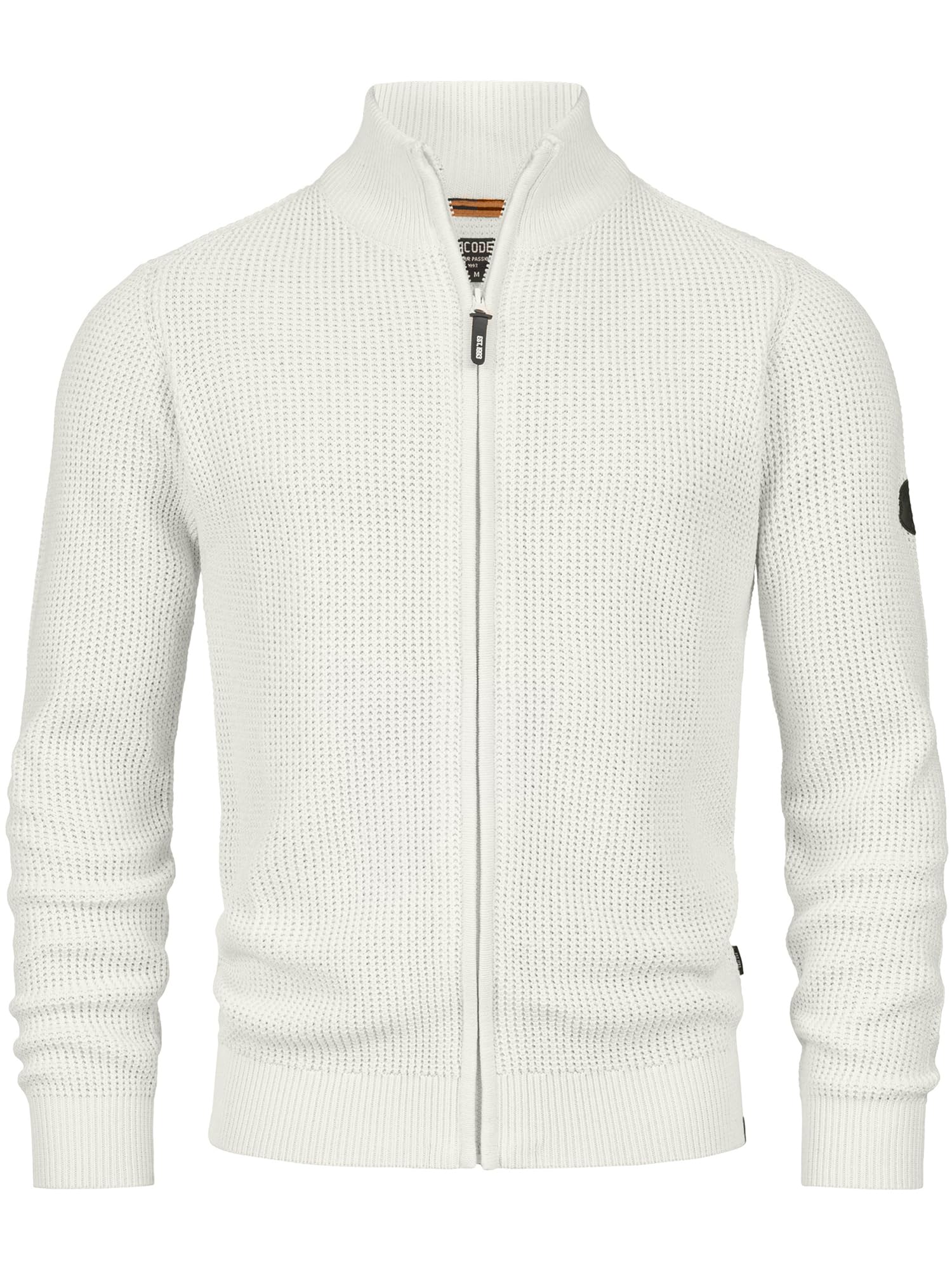 Indicode Uomini INLayton Cardigan | Maglia Aperta con Collo Alto
