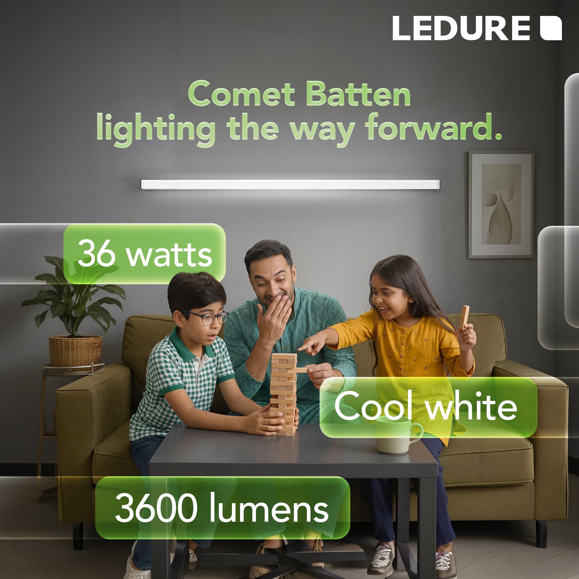 LEDURE Linea 36W LED Batten - Cool White -7 LEDURE Linea 36W LED Batten - Cool White -7