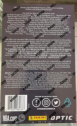 Miniatura 2 de 2021/22 Donruss Optic Basketball Retail Box 20 Packs Per Box 4 Cards Per Pack Factory Sealed Box