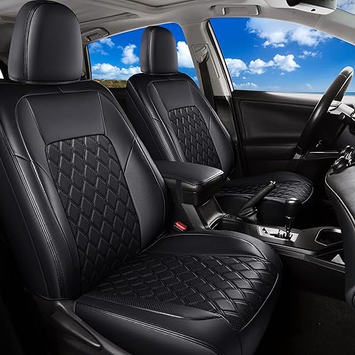 Huidasource Fundas de asiento de automóvil para Toyota RAV4, cobertura completa, impermeables, de cuero, juego completo para Toyota Rav4 XLE LE XLE