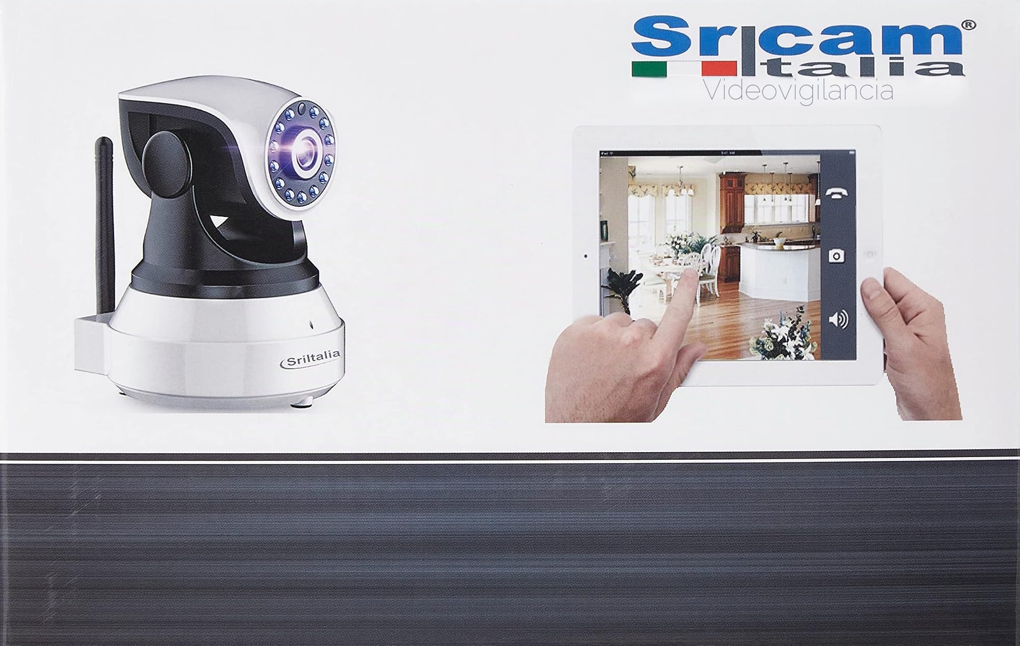 Cámara de vigilancia con detección de visión nocturna WiFi Sricam, cámara IP inalámbrica, 2 canales de audio, alerta de detección de movimiento, videovigilancia