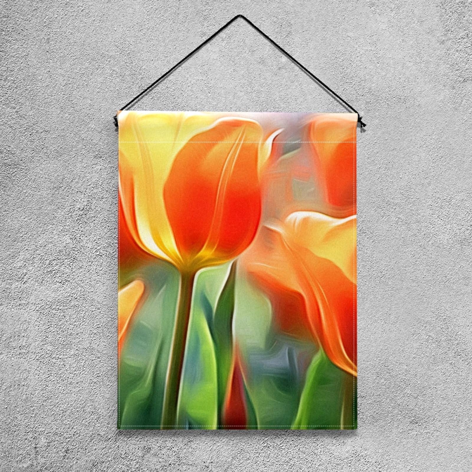 Gartenflagge Frühlingsblumen Mit Wagenrad – 30,5x45,7 Cm, Doppelseitig, Jute, Für Mast Geeignet