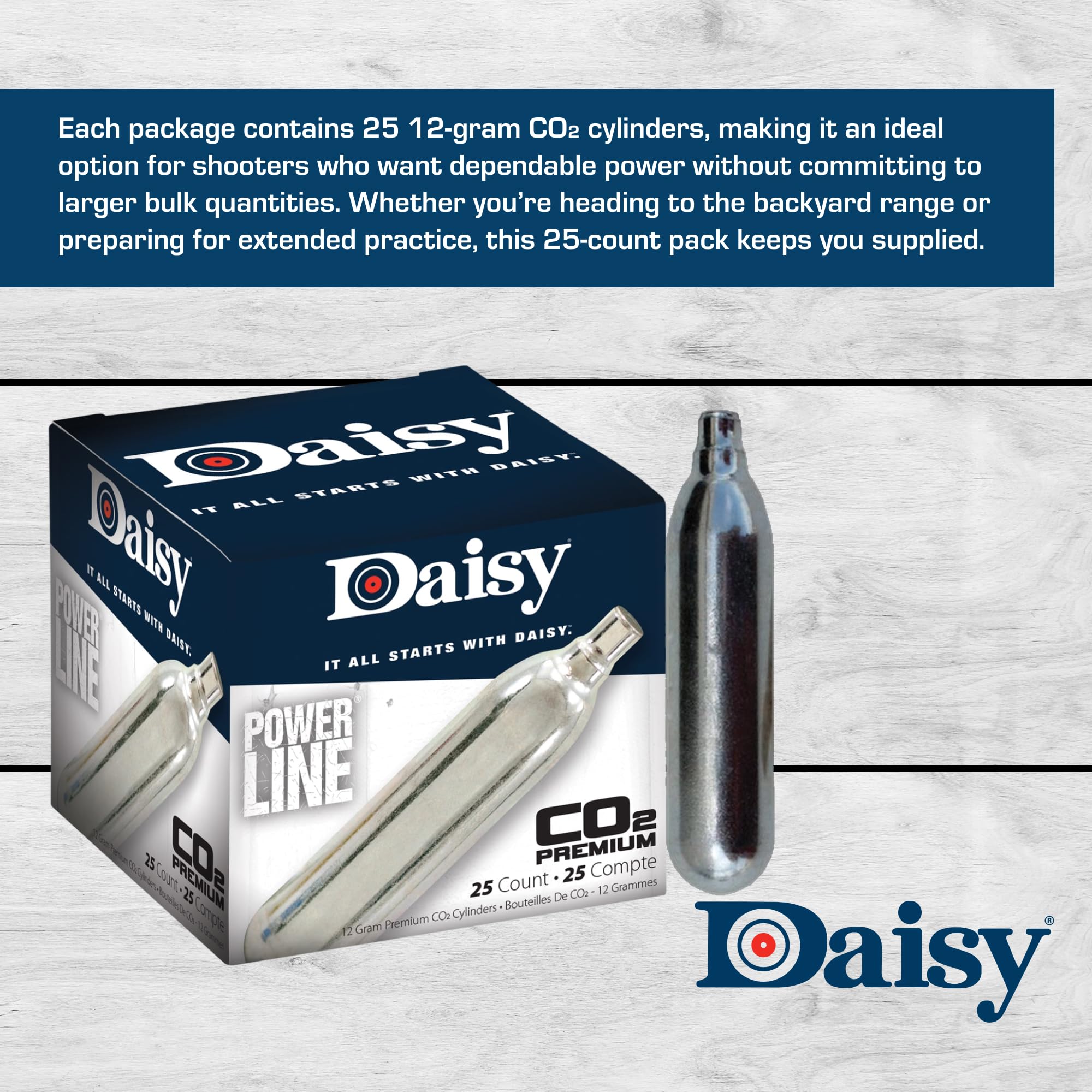 Amazon.com : Daisy Powerline 12-Gram CO2 Cylinders- 25 Count