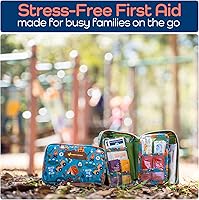 Vista 5 de KEEP>GOING - Kit infantil de primeros auxilios, para viajes, 130 piezas, botiquín pequeño para automóvil, hogar, bolso, pañalera y mochila, apósitos