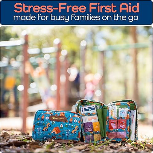 Miniatura 5 de KEEPGOING - Kit infantil de primeros auxilios, para viajes, 130 piezas, botiquín pequeño para automóvil, hogar, bolso, pañalera y mochila, apósitos