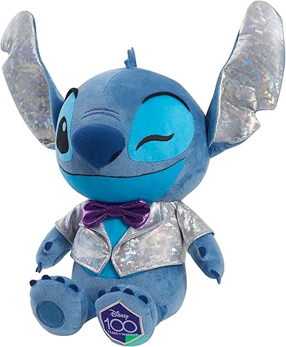 Just Play Disney100 Years of Wonder Stitch - Muñeca de peluche grande con licencia oficial para niños de 2 años en adelante