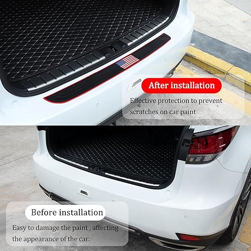 Miniatura 4 de Protector de parachoques trasero antiarañazos, tira de protección de goma para automóviles, accesorios exteriores universales para automóviles,