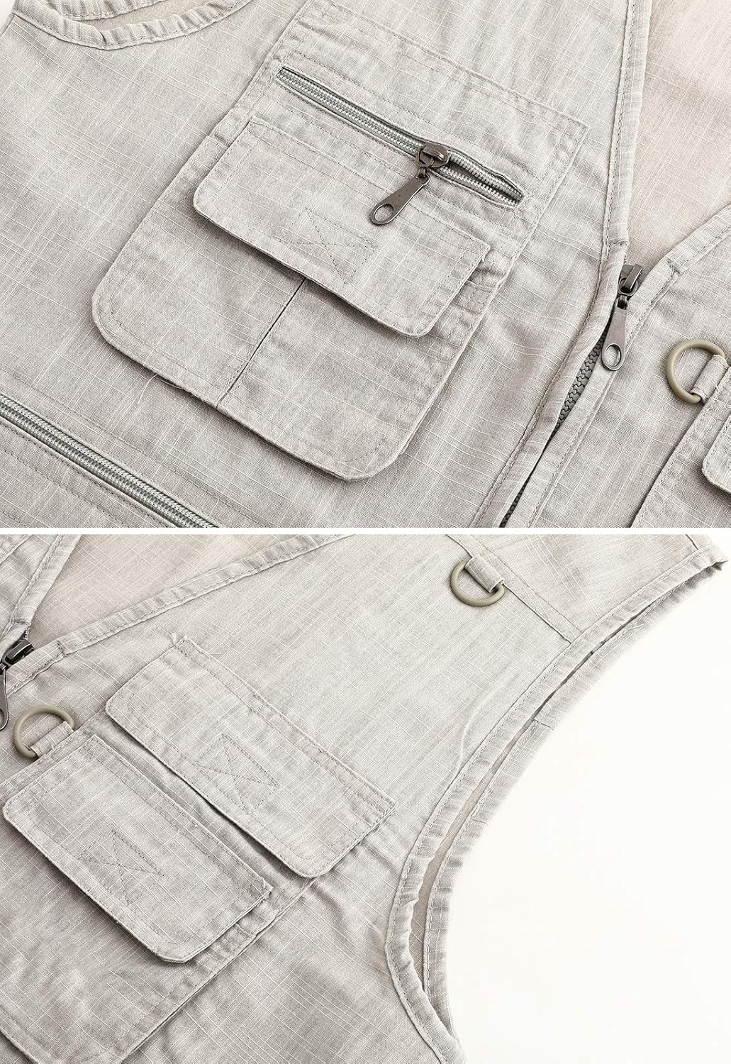 Hbufnha Men's Casual Safari Travel Vest 16 Pockets Outdoor Work Vest Sleeveless Jacket Fishing Hiking Photograph - Image 6