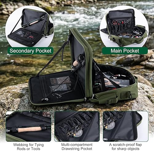 Miniatura 5 de Goture Fly Fishing Rod and Reel Combo with Fly Rod & Gear Case, 9FT 4-Piece Fly Rod, Pre-Spooled Reel, Fly Line, Flies, Leader, Tippet, Forceps, E1: