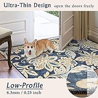 Vista 19 de Vintage Bohemian Entry Rug, 2x3 Small Entryway Rug Boho Kitchen Rugs Non-Slip Washable Indoor Door Mat, Distressed Floral Soft Accent Throw Rugs for