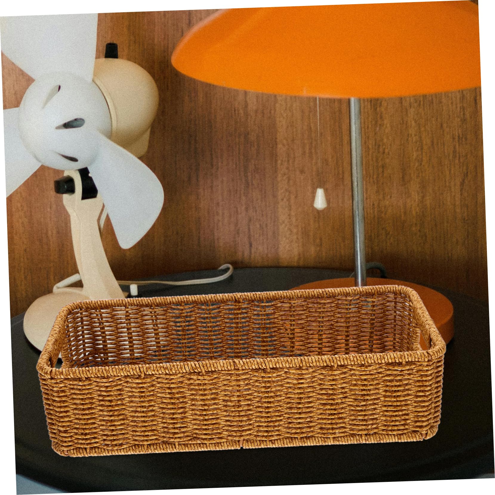 Ciieeo 4 Piezas Cesta De Cubiertos De Ratán Compartimento para Cuchara y Tenedor Cesta De Almacenamiento De Algas Marinas Canastas Nido Decorativas Frutero Ovalado Khaki Ratán De Plástico