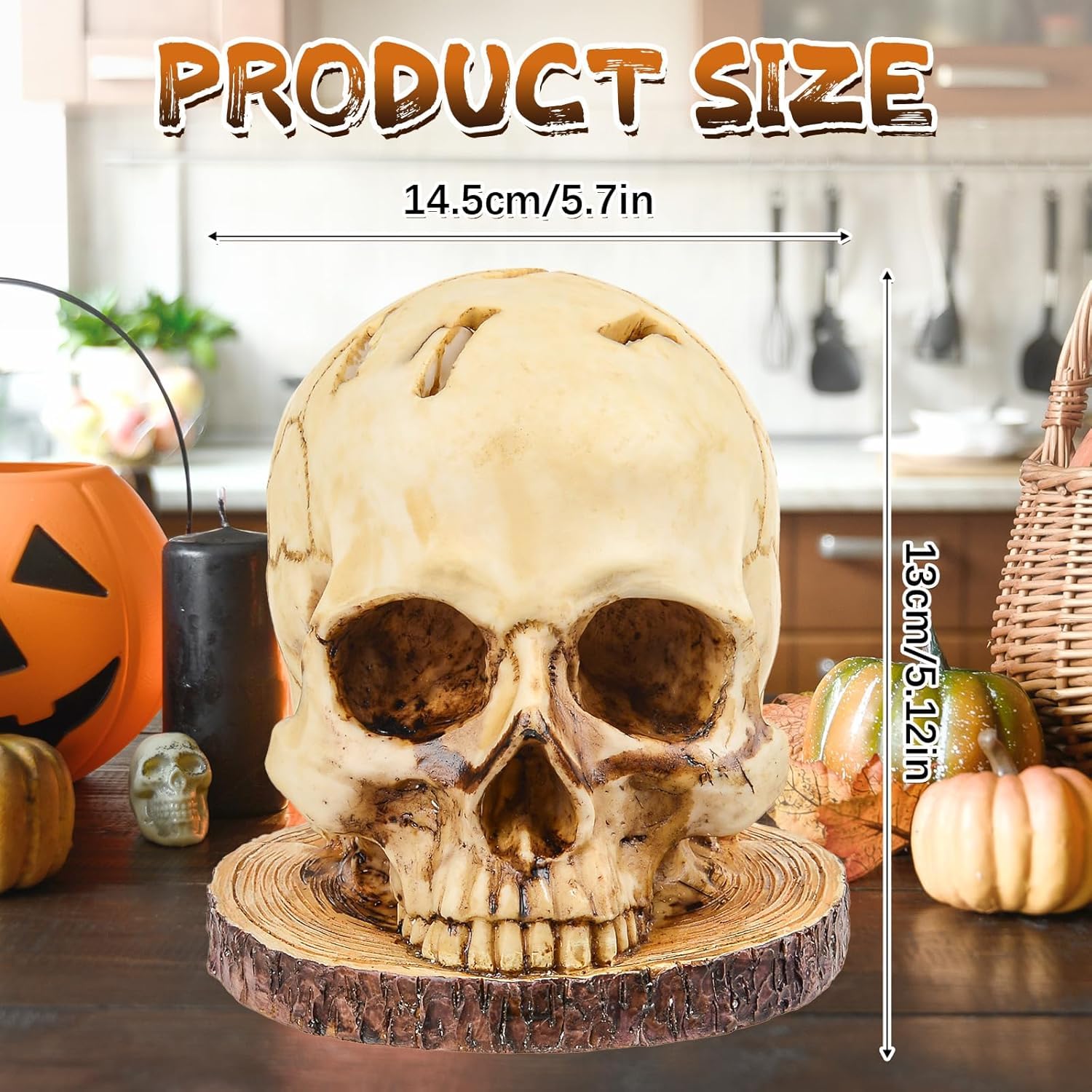 Totenkopf-Messer-Halter, Zombie-Messerhalter für die Küche, Horror-Skelett-Form, Kopf-Messer-Organizer, Gothic-Küchenmesserhalter, Gadgets für Heimdekoration, Neuheit für Halloween
