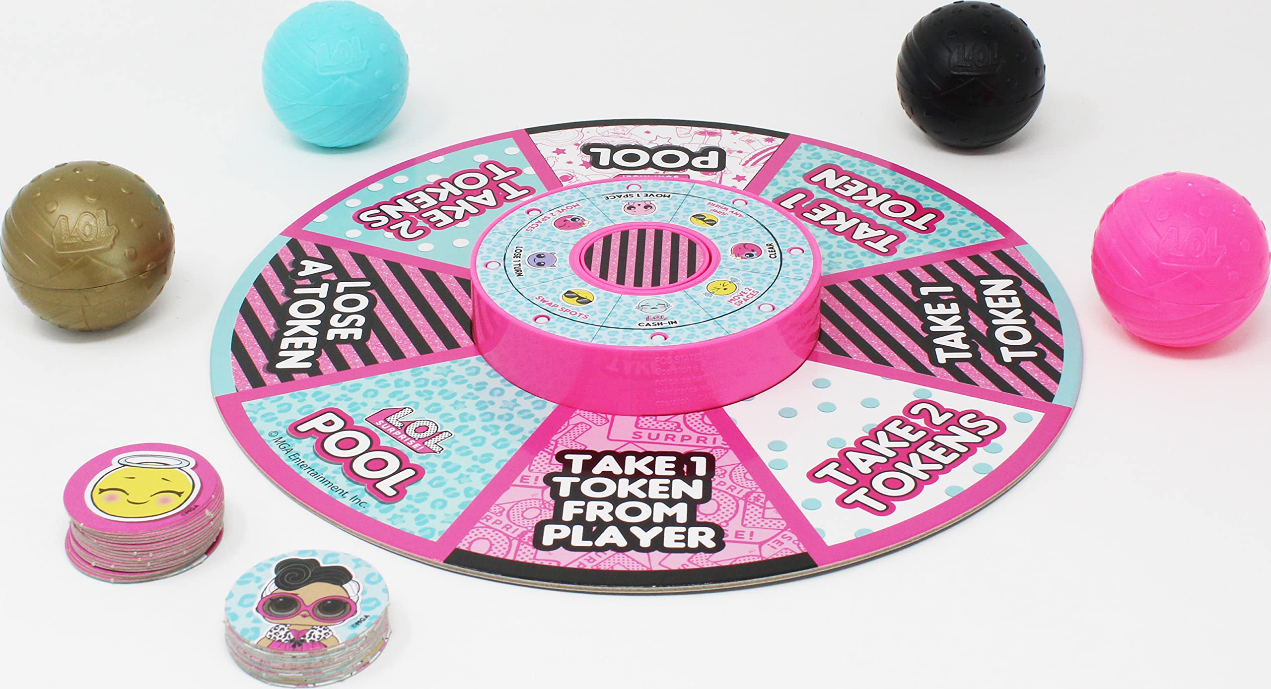 Spin Master Games L.O.L. Surprise Shuffle Club Spiel - Mit LED-Aktionsrad Und 4 Exklusiven Kugeln