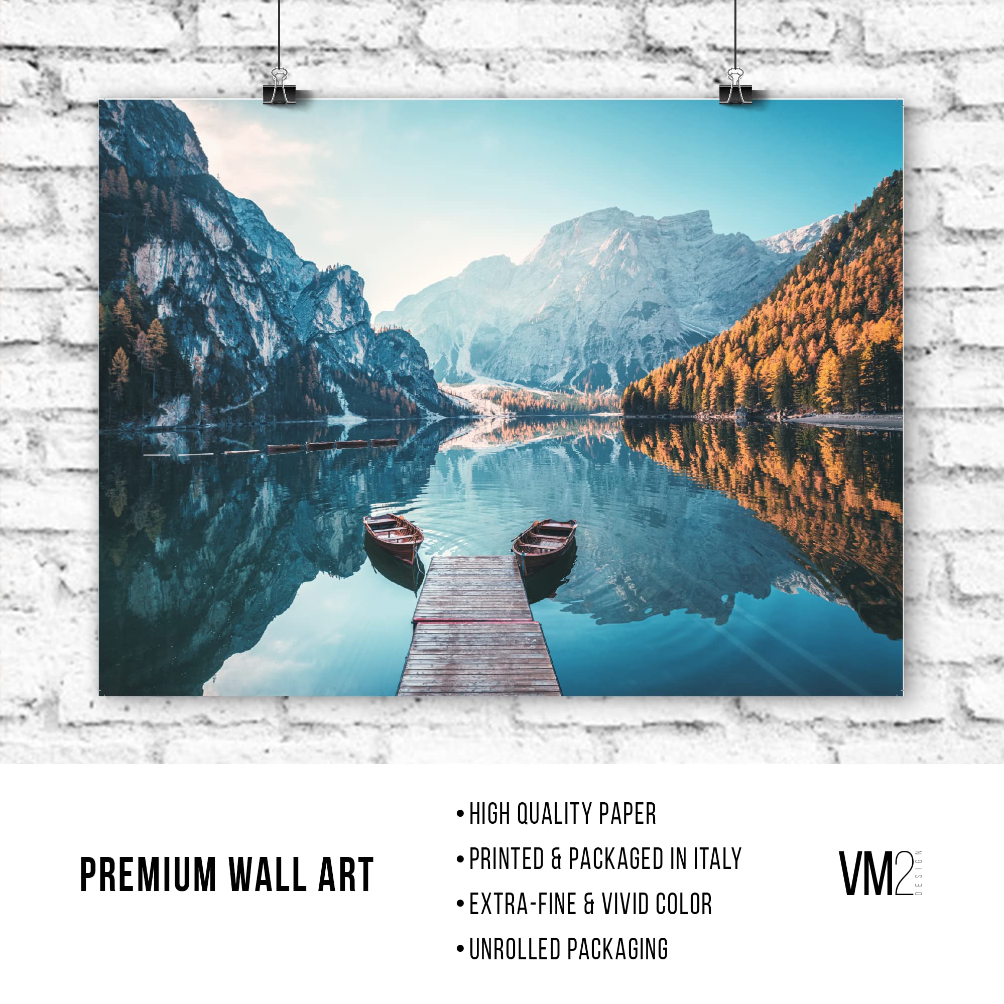 6 Poster Lago Ghiacciato Inverno - Stampe A3 E A4 Per Decorazione Pareti, Senza Cornice