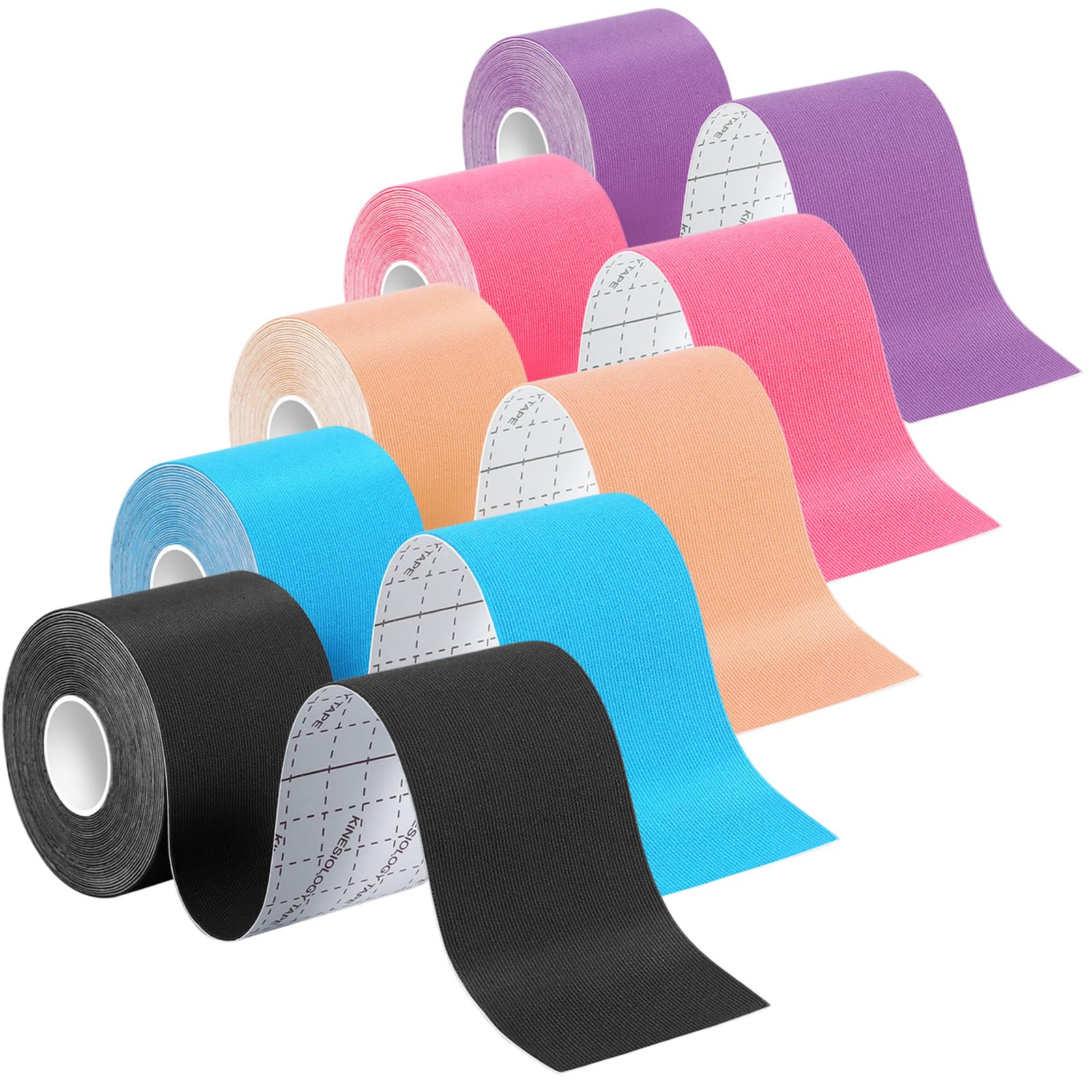 Tape Kinesiologico, Elastico Kinesio Taping 5m x 5cm, Senza Latex Nastro Kinesiologico Cerotto Dermocompatibile per Ginocchio Spalla e Schiena, Impermeabile Kinesio Tape (Rosa