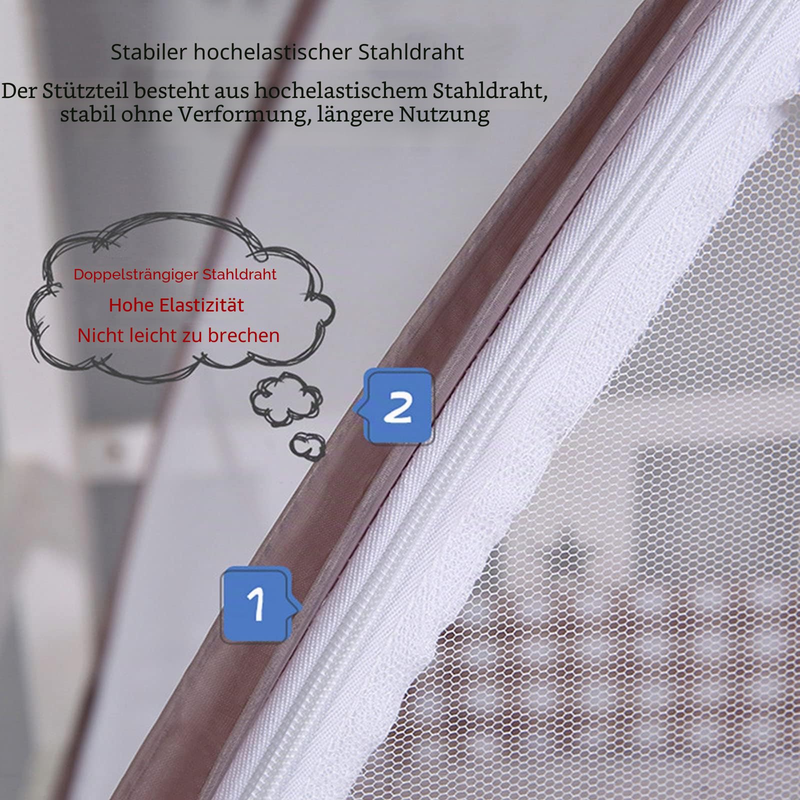 Faltbare, Super Große Moskitonetze,-Moskitonetze Einzelbetten,DASS Insekten Die Luftzirkulation Gewährleisten Geeignetes Reisecamping,E,1 * 2 * 1M