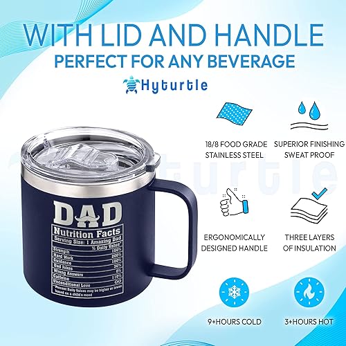 Miniatura 9 de Hyturtle Taza de café con texto en inglés "Best Grandpa Ever", de acero inoxidable, de 14 onzas, regalo para papá, abuelo, hombres en el día del