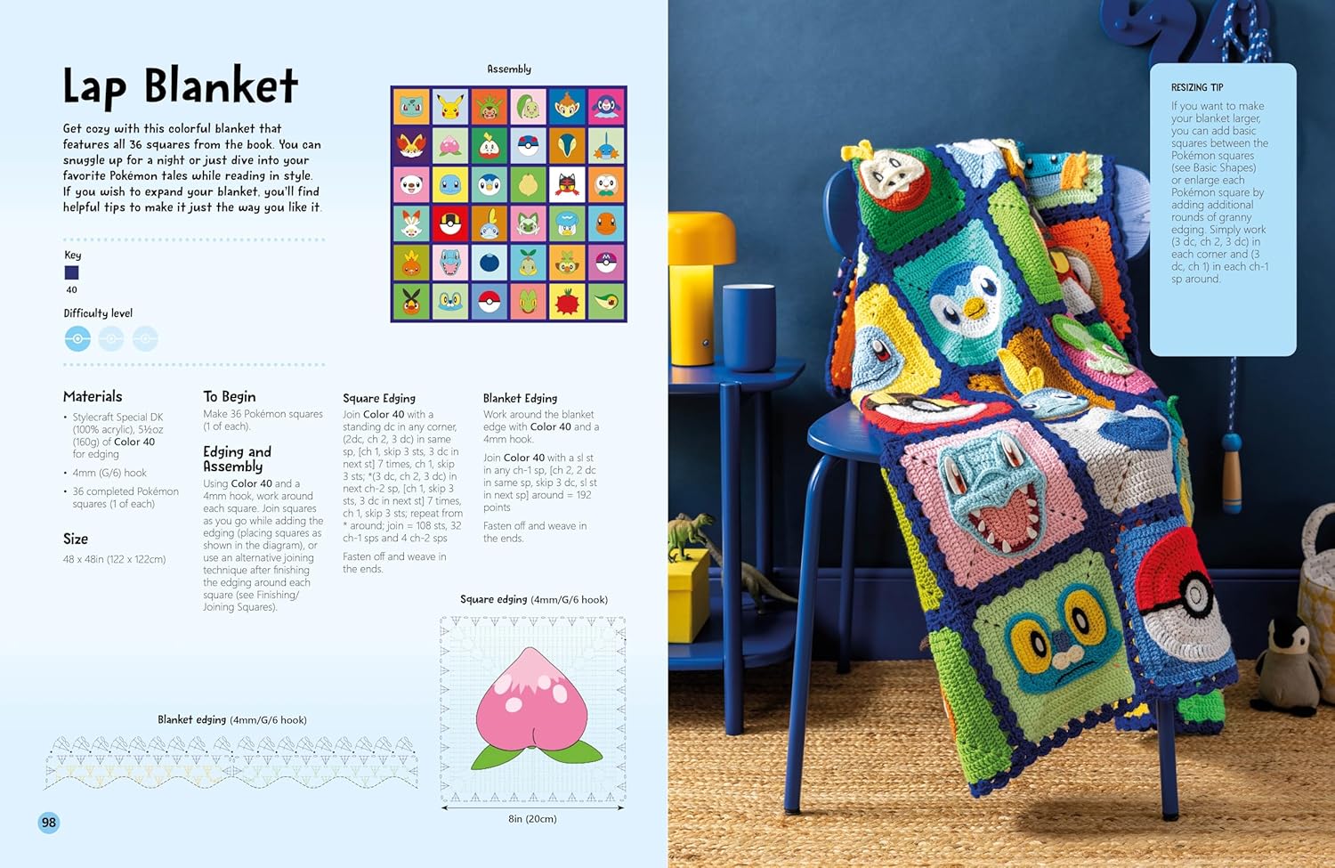 Pokémon Crochet Squares: Bring Pikachu and friends to life with over 30 cute Pokémon granny squares      Paperback – September 23, 2025