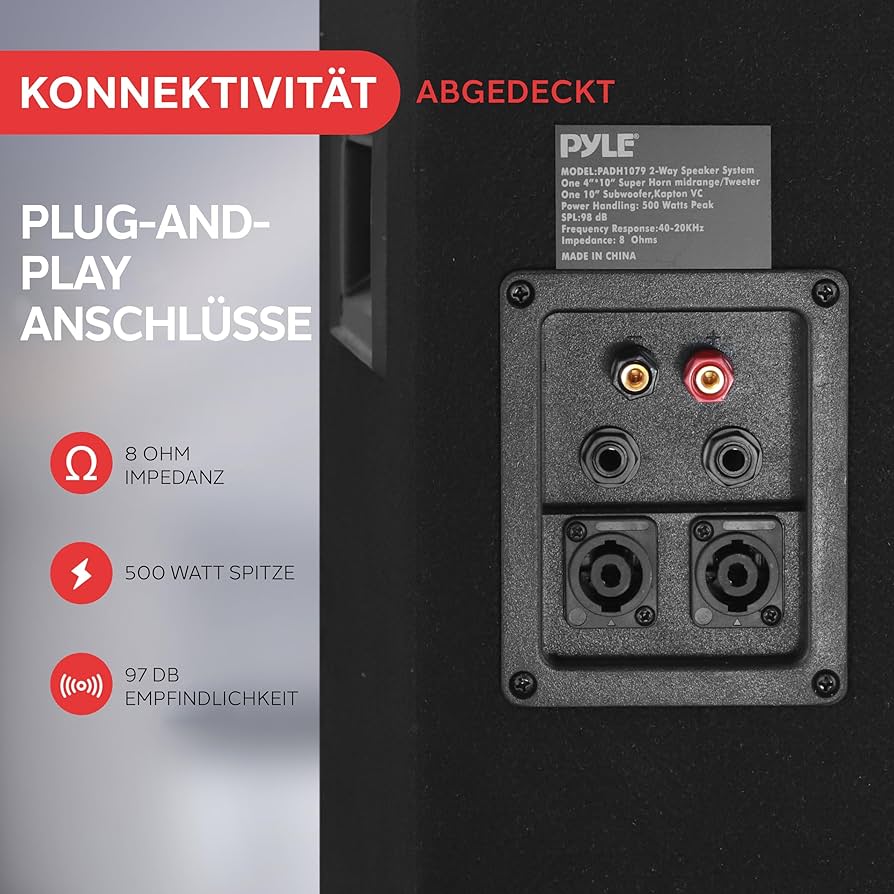 Amazon.co.jp: 【Pyle 最大出力500W ポータブル キャビネットPA