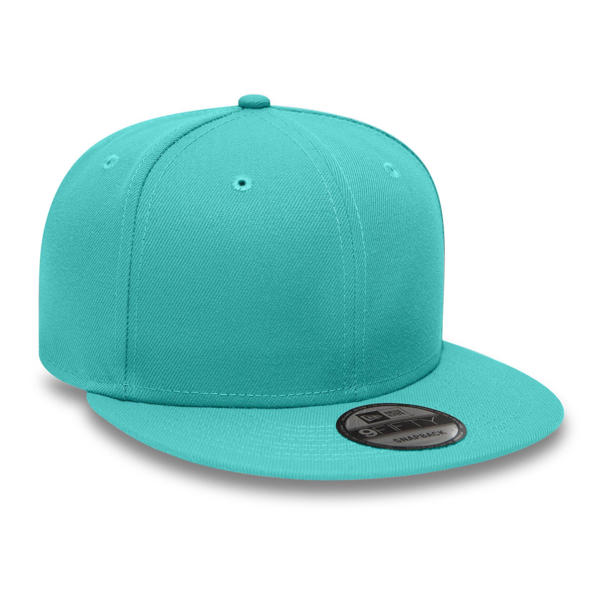 New Era 9Fifty Snapback Cap Turquoise Tonal Blank - Unisex Cap Without Logo