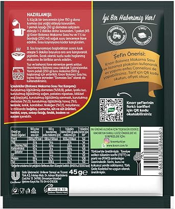 Knorr Bolonez Makarna Sosu 45g