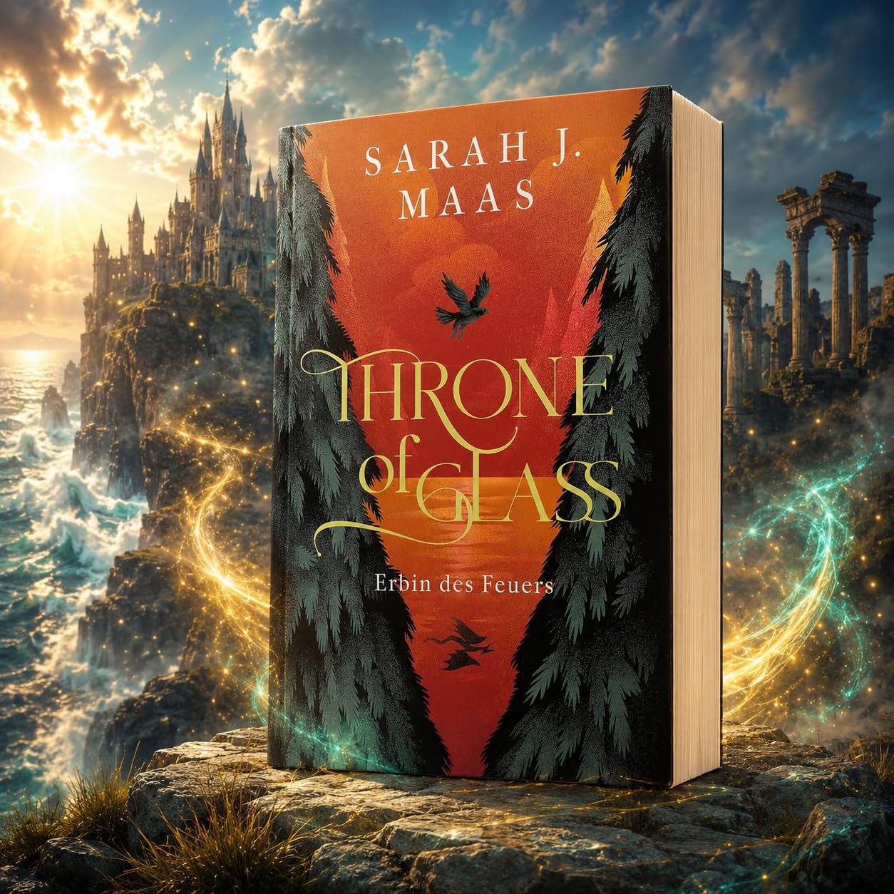 Sarah J. Maas - Throne of Glass Reihe Band 0-7 inkl. Prequel: Celaenas Geschichte - Das komplette Fantasy Bücher Bundle Sonderausgabe - Romane voller Magie & Abenteuer mit exklusivem Lesezeichen