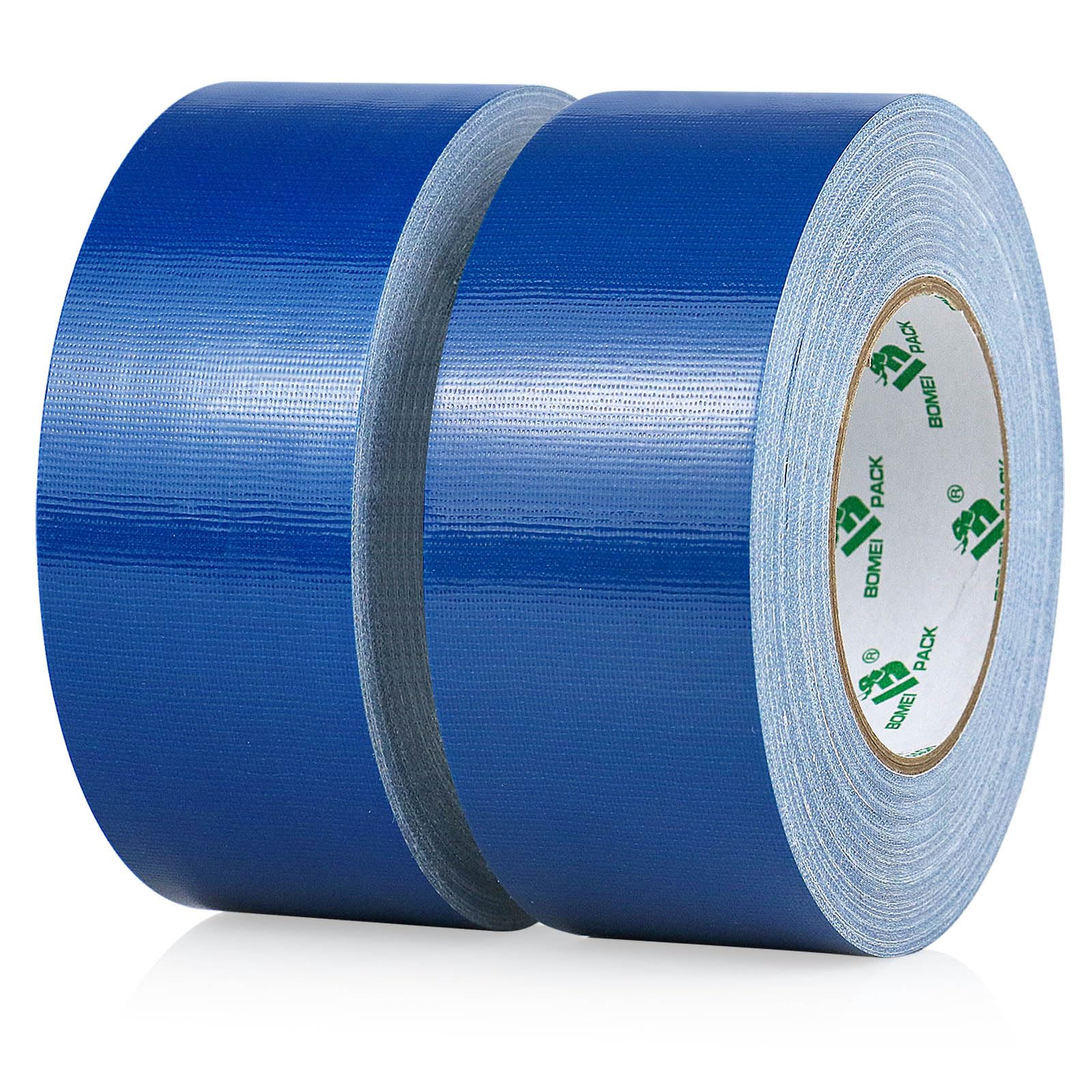 BOMEI PACK 2 Packs Dark Blue Duct Tape 2 Inch Reinforced Cloth Gaffer Tape 50mm x 30Y Pipeline Ducts Fixing Repairing Heavy duty Moving Boxes Sealing Bundling Strapping labeling