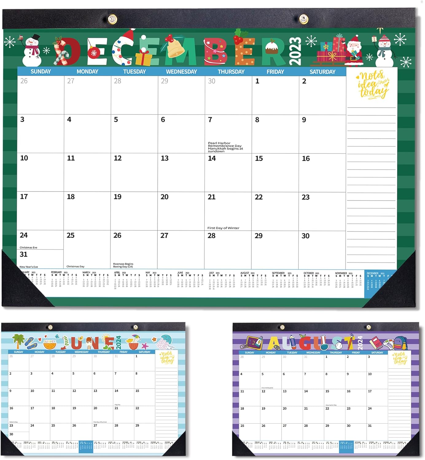 2024 Calendar Doodle Large Desk Calendar Wall Calendar